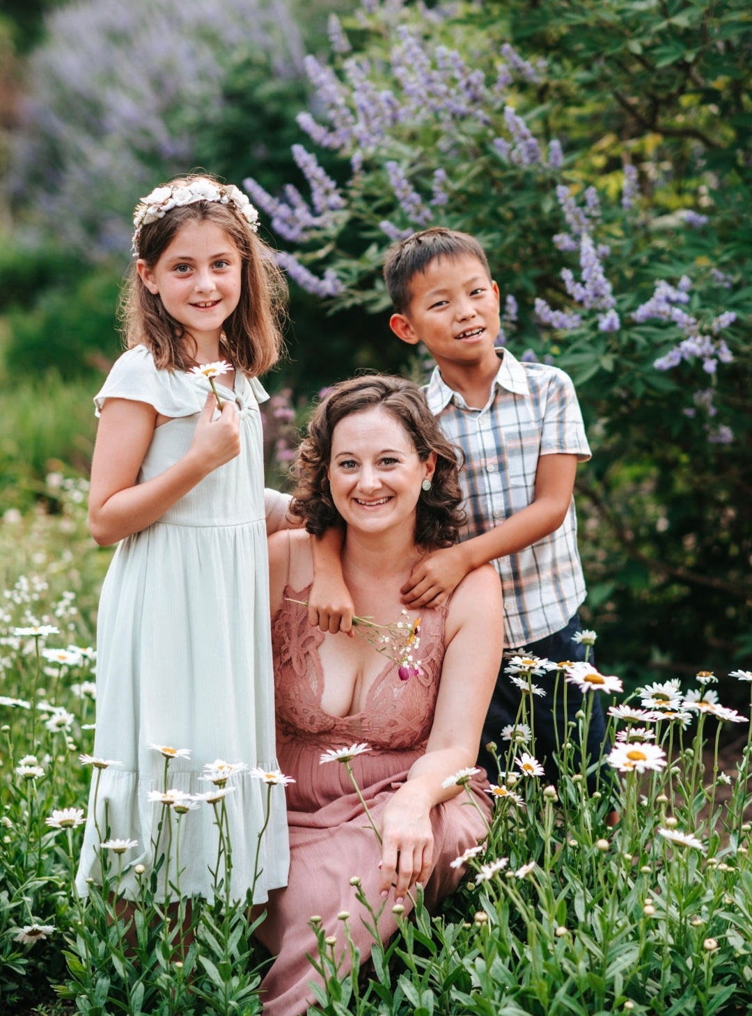 kathleen with her children